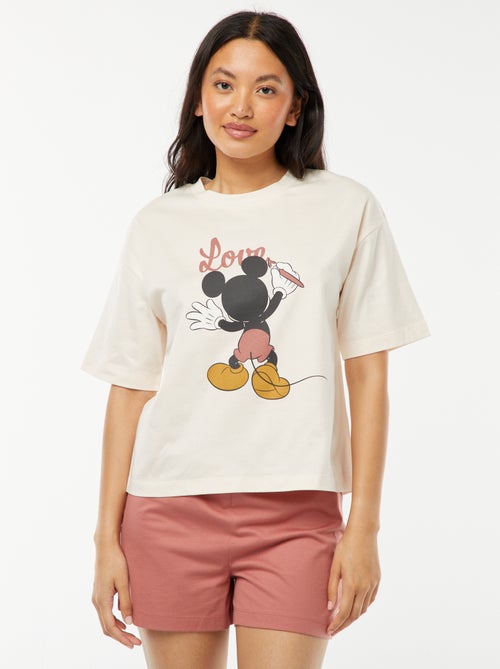 Korte pyjama met 'Mickey'-print - 2-delig - Kiabi