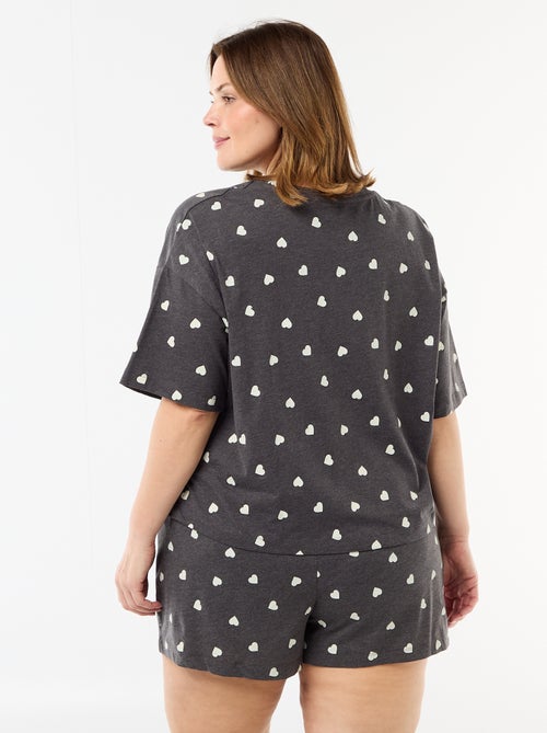 Korte pyjama met motieven - 2-delig - Kiabi