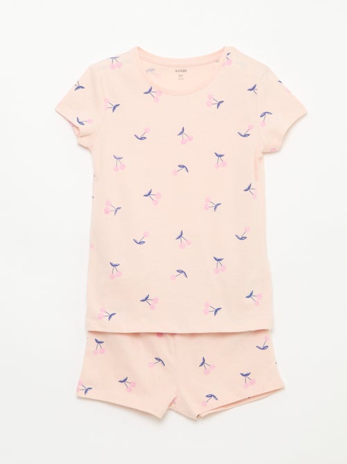 Korte pyjama met print - 2-delig - Kiabi