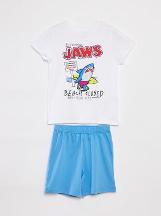 Korte pyjama met print - 2-delig