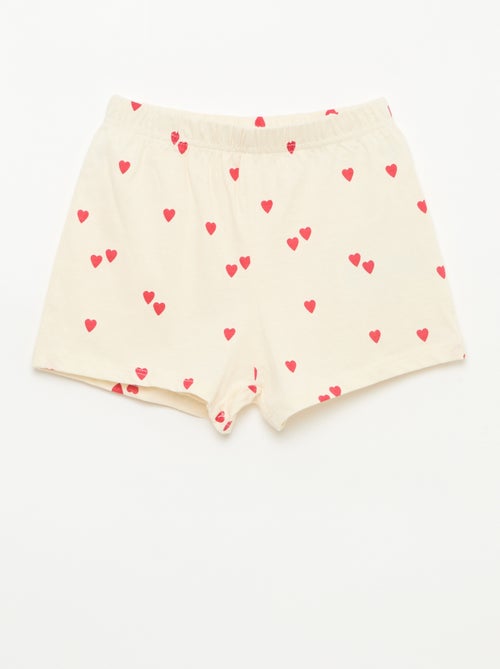 Korte pyjama met print - 2-delig - Kiabi