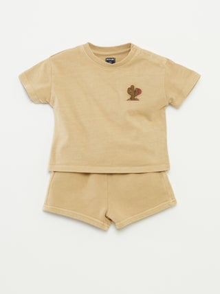 Korte pyjama met short + T-shirt - 2-delig