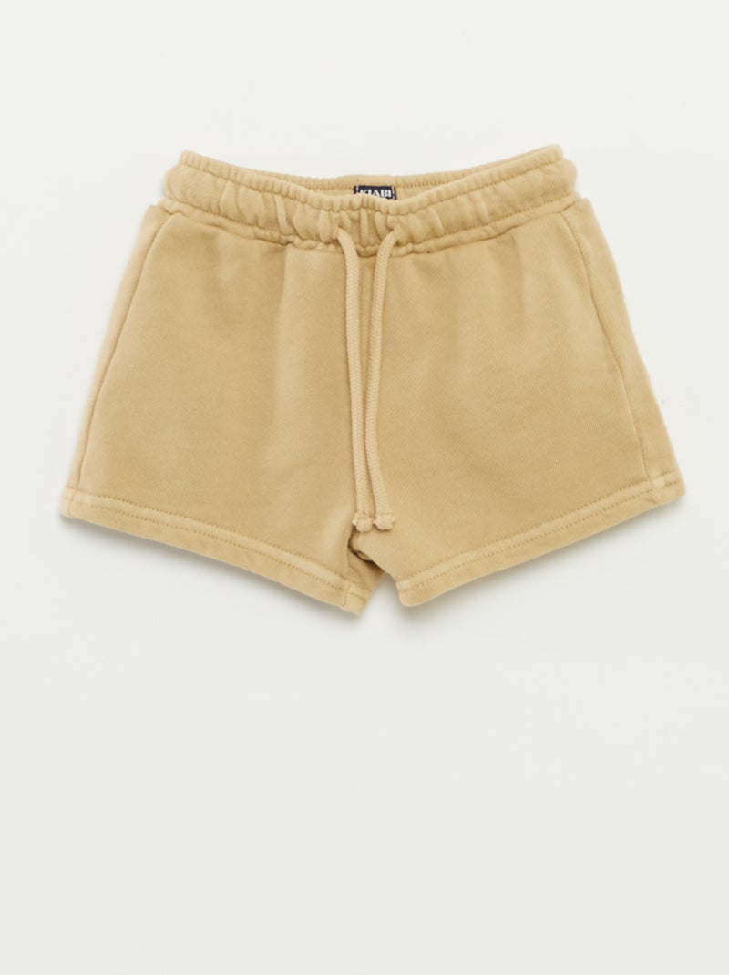 Korte pyjama met short + T-shirt - 2-delig BIEGE - Kiabi