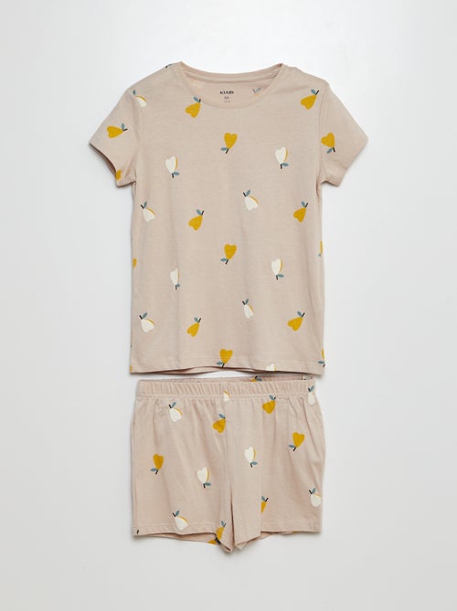 Korte pyjama met short + T-shirt - 2-delig - Kiabi