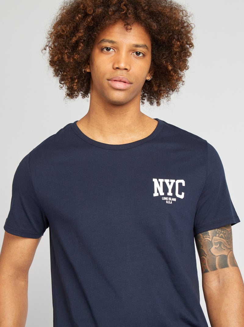 Korte pyjama met short + T-shirt - 2-delig BLAUW - Kiabi