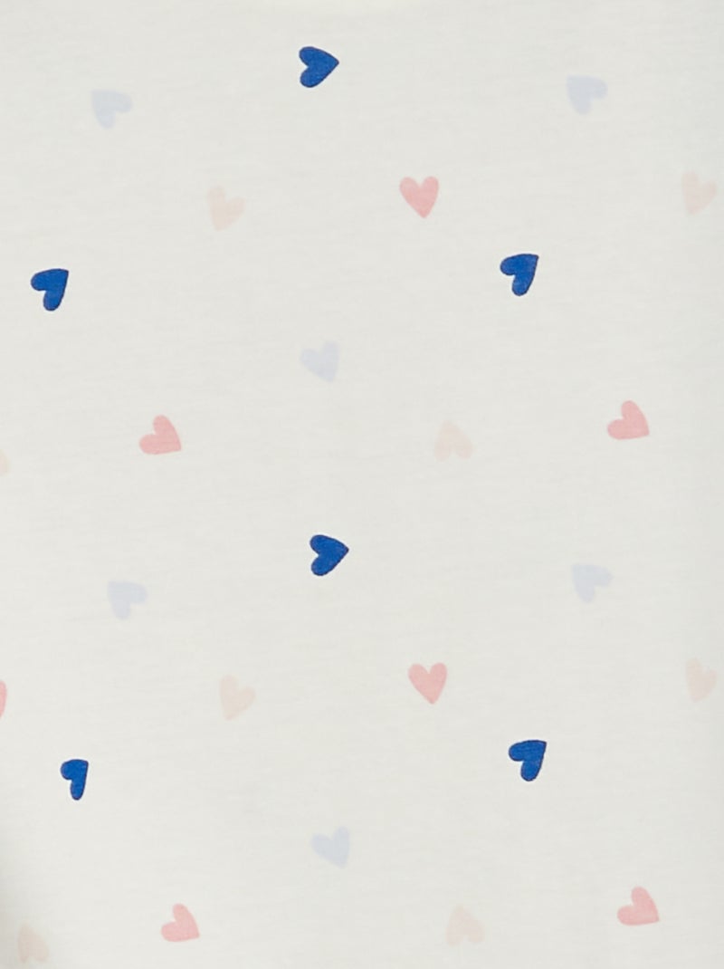 Korte pyjama met short + T-shirt - 2-delig WIT - Kiabi