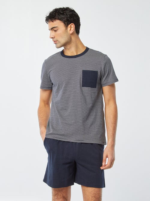 Korte pyjama met short + T-shirt - 2 zakken - Kiabi