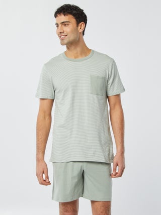 Korte pyjama met short + T-shirt - 2 zakken