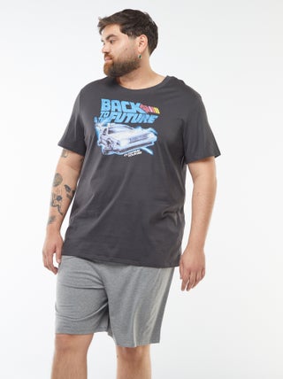 Korte pyjama met short + T-shirt met Back to the future-print - 2-delig