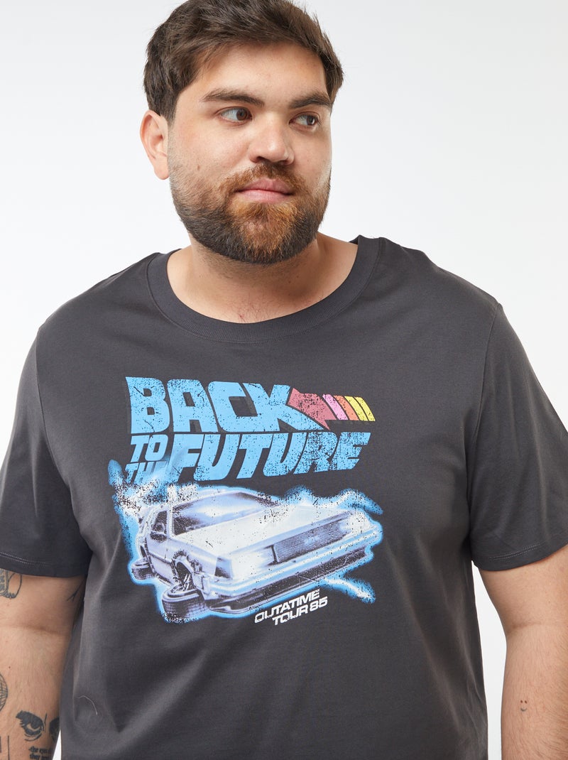 Korte pyjama met short + T-shirt met Back to the future-print - 2-delig GRIJS - Kiabi