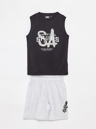 Korte pyjama met singlet + short - 2-delig