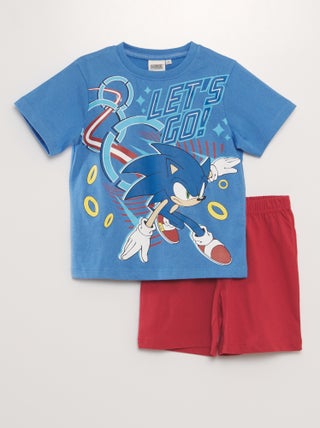 Korte pyjama met 'Sonic'-print - 2-delig