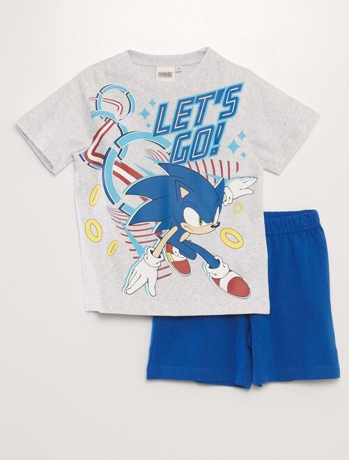 Korte pyjama met 'Sonic'-print - 2-delig - Kiabi