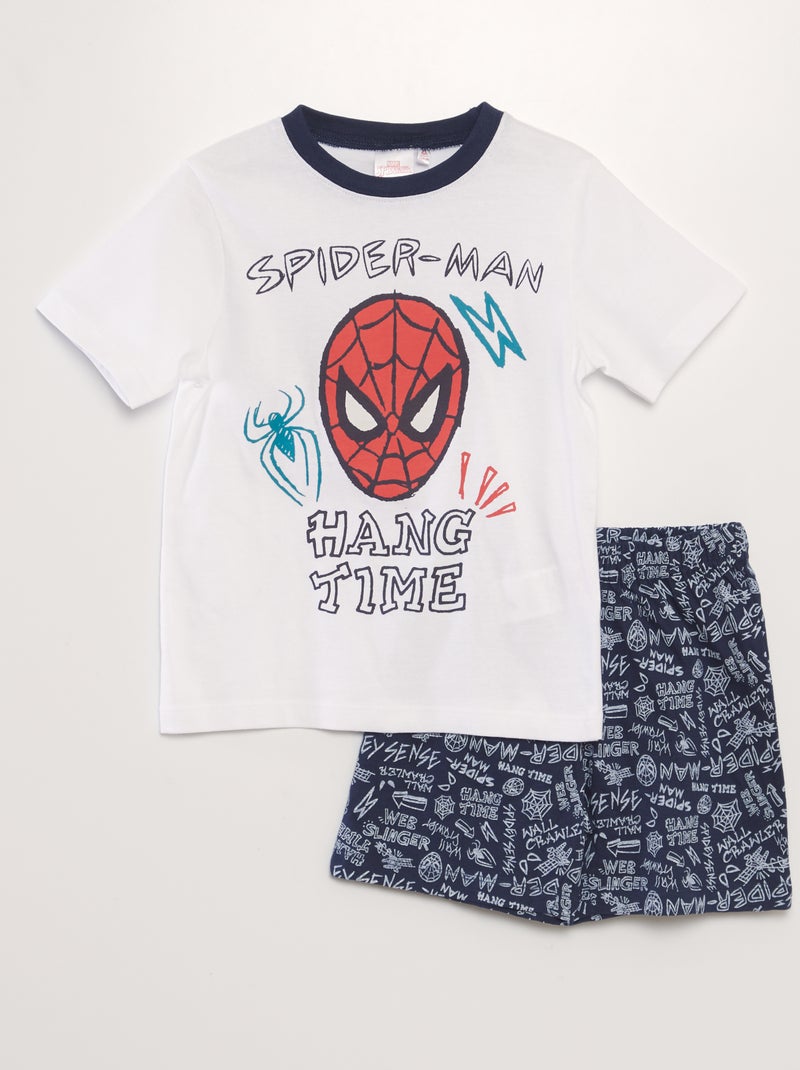 Korte pyjama met 'Spider-Man'-print - 2-delig WIT - Kiabi