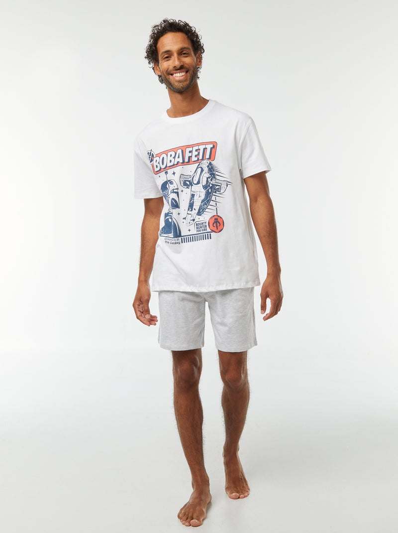 Korte pyjama met 'Star Wars'-print - 2-delig WIT - Kiabi