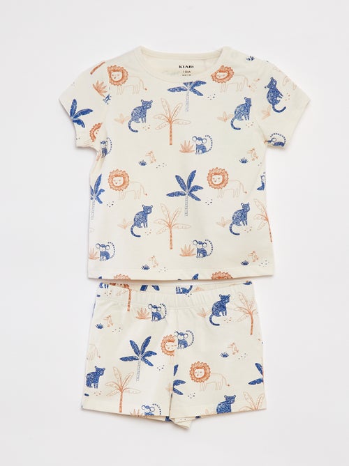 Korte pyjama met T-shirt + short - 2-delig - Kiabi