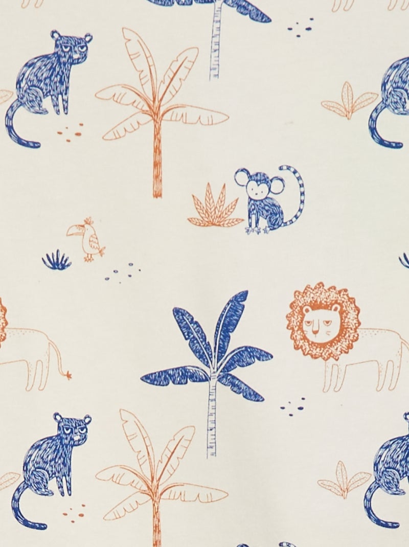 Korte pyjama met T-shirt + short - 2-delig BIEGE - Kiabi