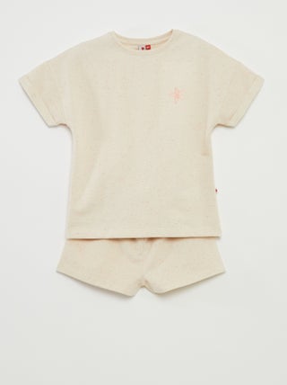 Korte pyjama met T-shirt + short - 2-delig