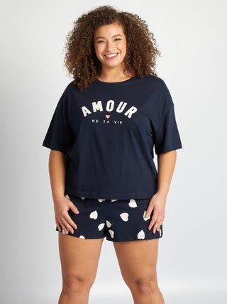 Korte pyjama met T-shirt + short - 2-delig