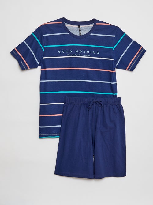 Korte pyjama met T-shirt + short - 2-delig - Kiabi