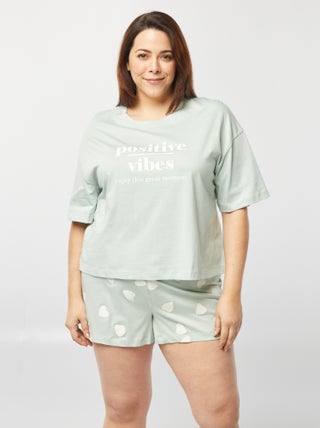 Korte pyjama met T-shirt + short - 2-delig