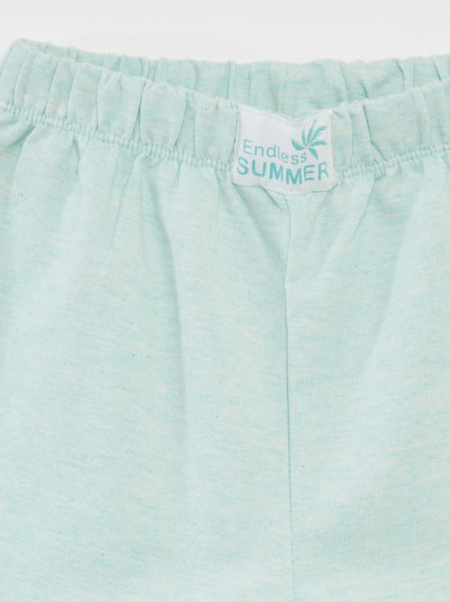 Korte pyjama met T-shirt + short - 2-delig - Kiabi