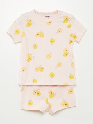 Korte pyjama met T-shirt + short - 2-delig
