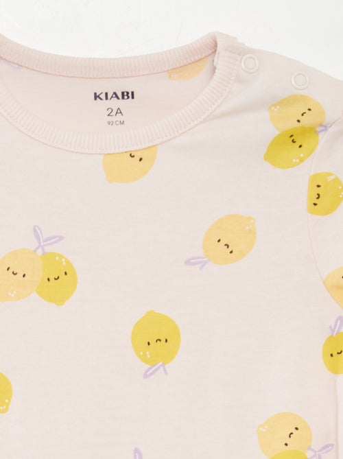 Korte pyjama met T-shirt + short - 2-delig - Kiabi