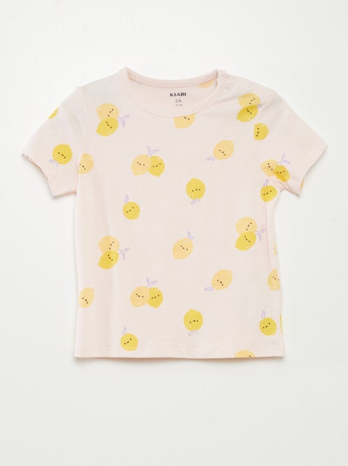 Korte pyjama met T-shirt + short - 2-delig - Kiabi