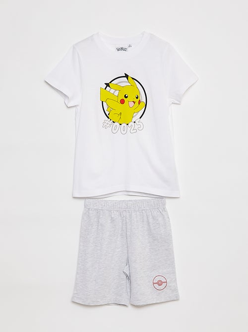 Korte pyjama met T-shirt + short 'Pokémon' - 2-delig - Kiabi