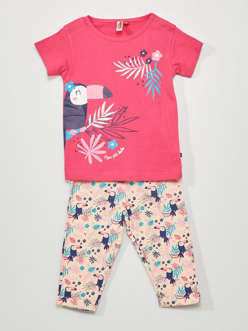 Korte pyjama met toekanprint - 2-delig ROSE - Kiabi
