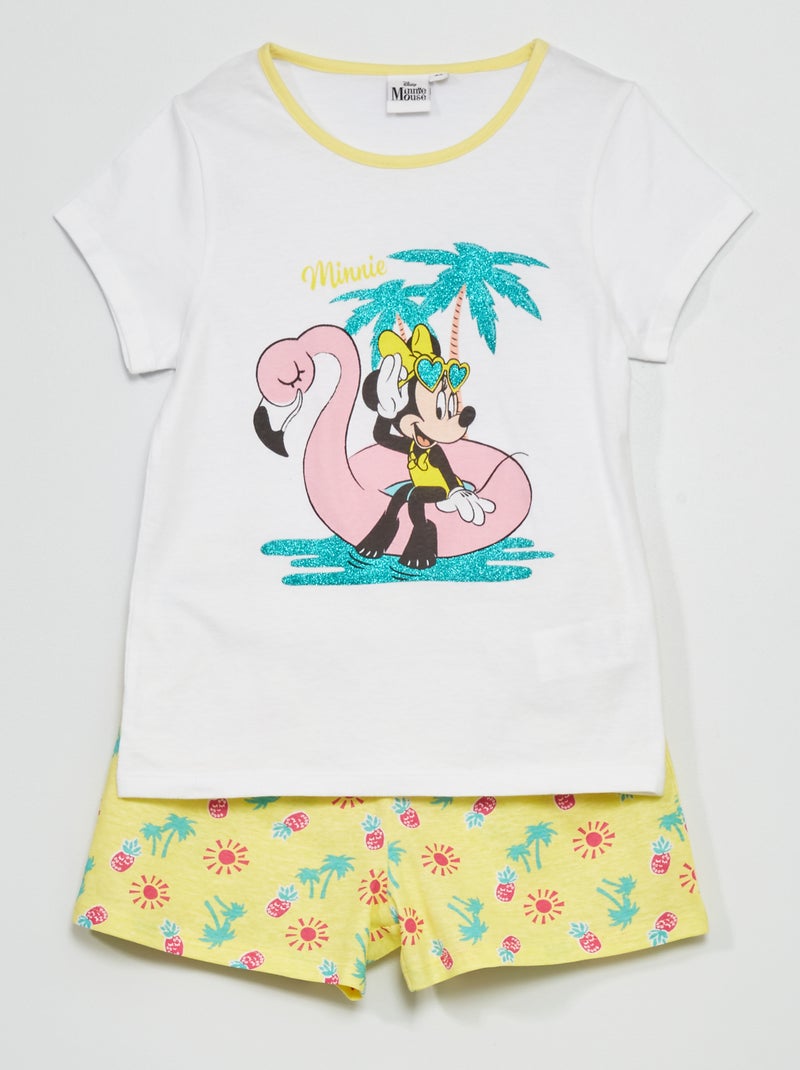 Korte pyjama 'Minnie' - 2-delig geel - Kiabi