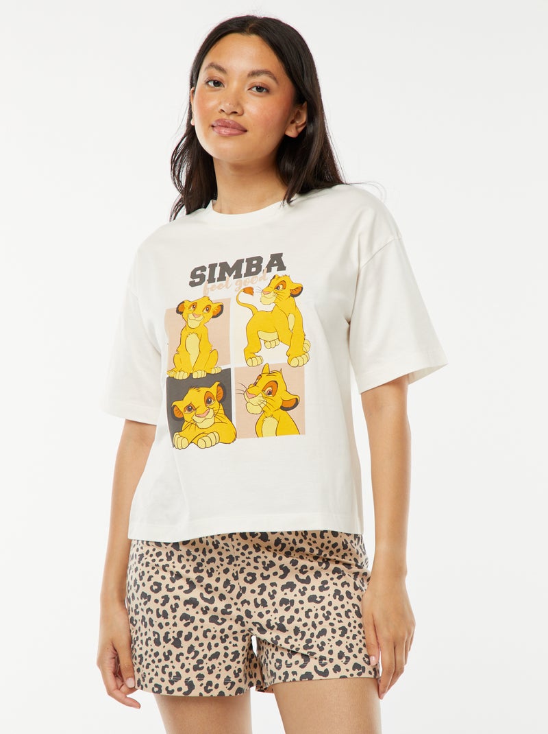 Korte pyjama 'Simba' - 2-delig Wit - Kiabi