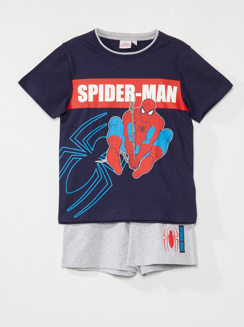 Korte pyjama 'Spider-Man' 'Marvel' - 2-delig BLAUW - Kiabi