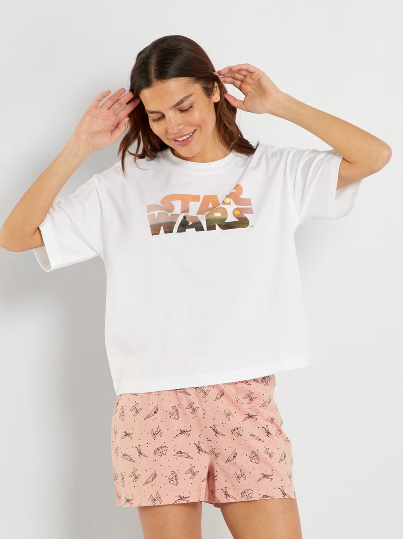 Korte pyjama 'Star Wars' - 2-delig WIT - Kiabi