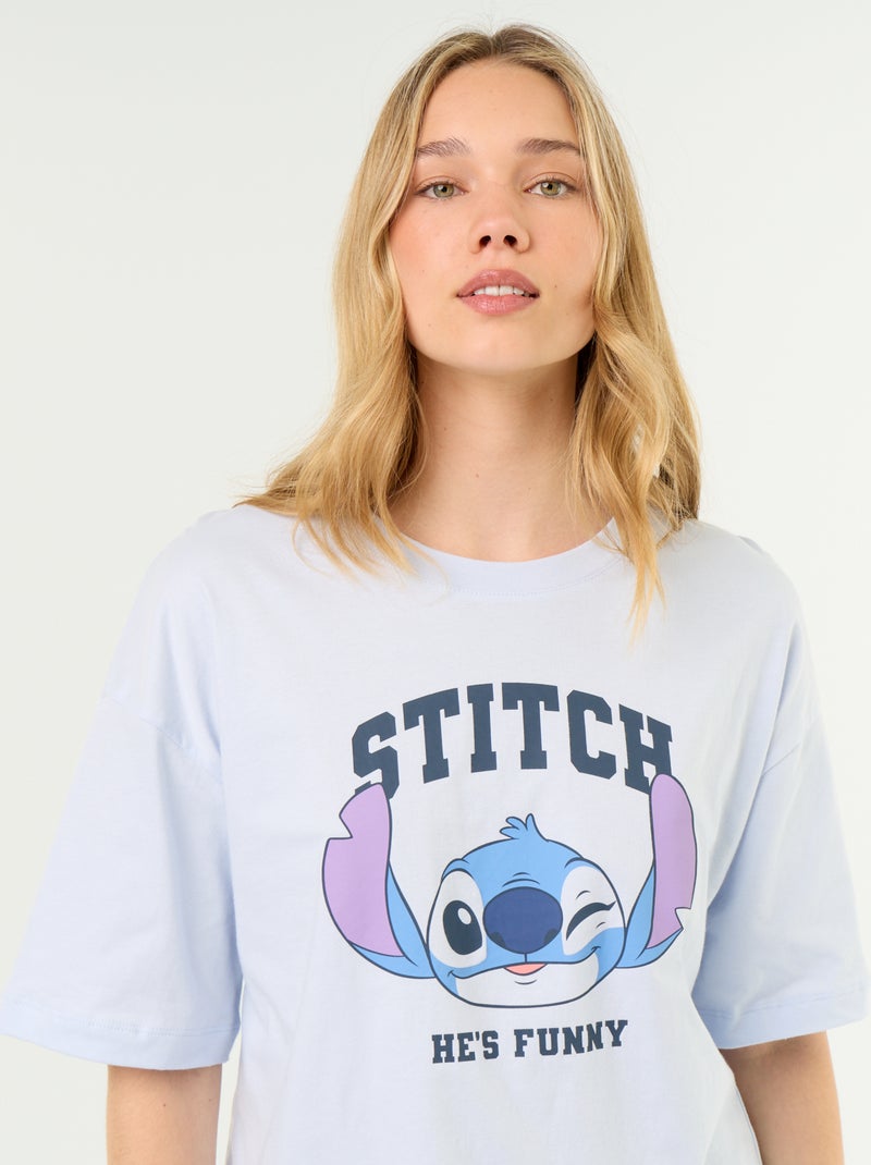 Korte pyjama 'Stitch' - 2-delig Blauw - Kiabi