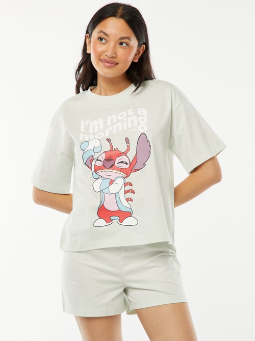 Korte pyjama 'Stitch' - 2-delig - Kiabi