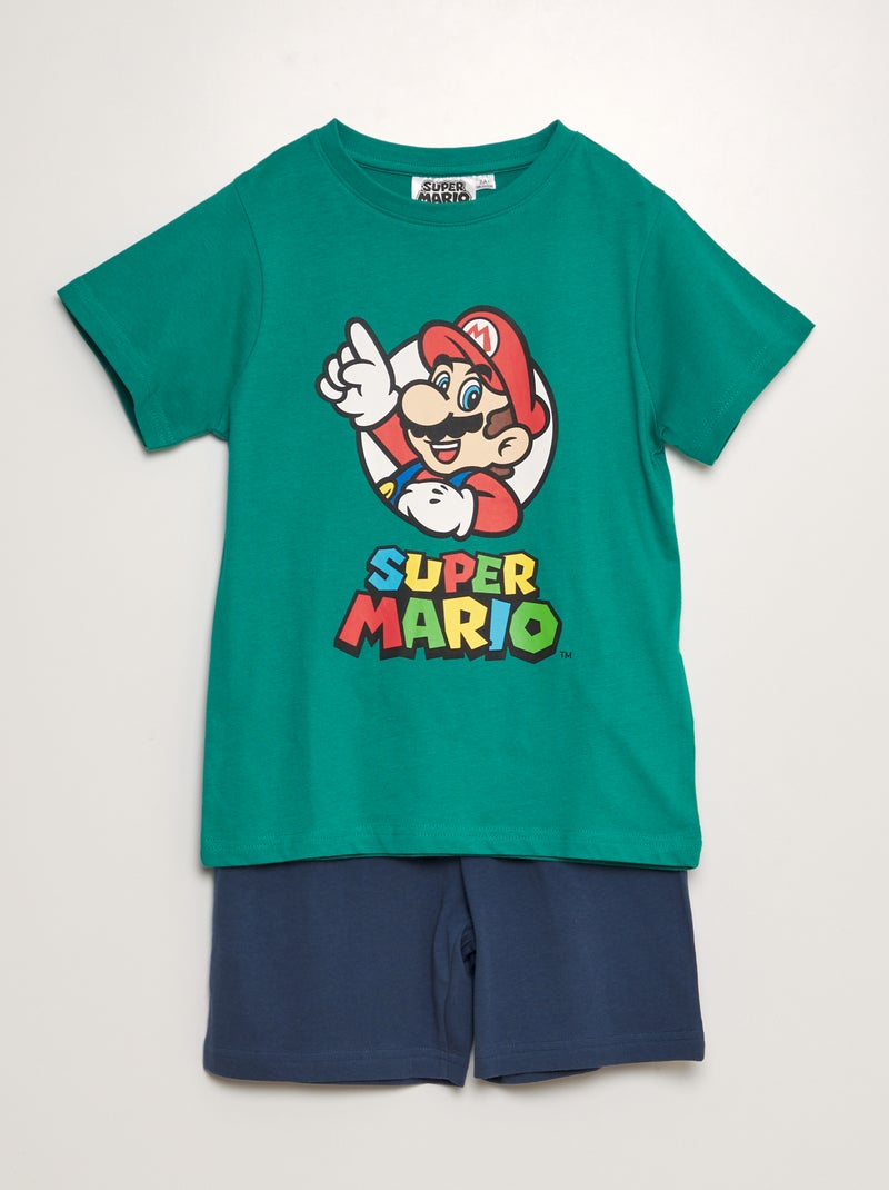 Korte pyjama 'Super Mario' - 2-delig BLAUW - Kiabi