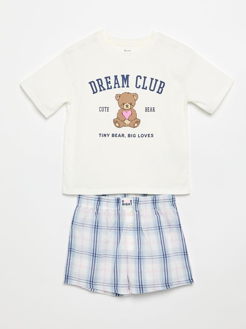 Korte pyjama T-shirt en short - 2-delig - Kiabi