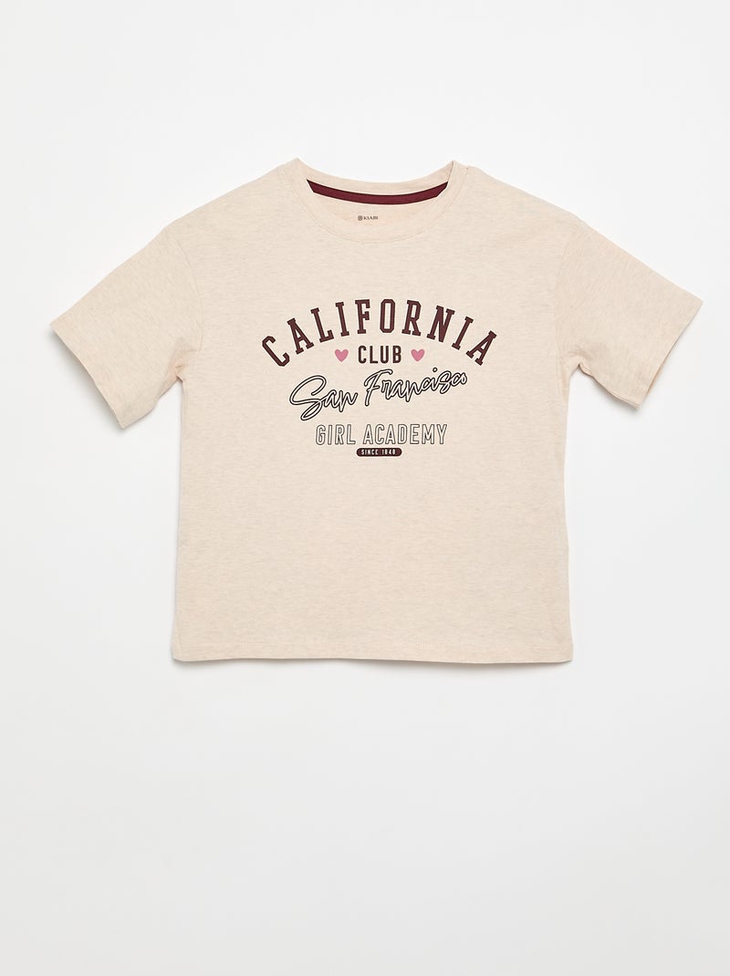 Korte pyjama T-shirt en short - 2-delig Rood - Kiabi
