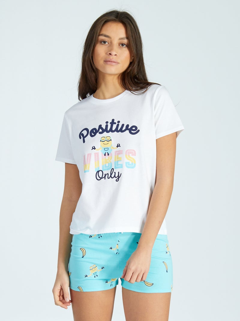 Korte pyjama 'The Minions' - 2-delig BLAUW - Kiabi