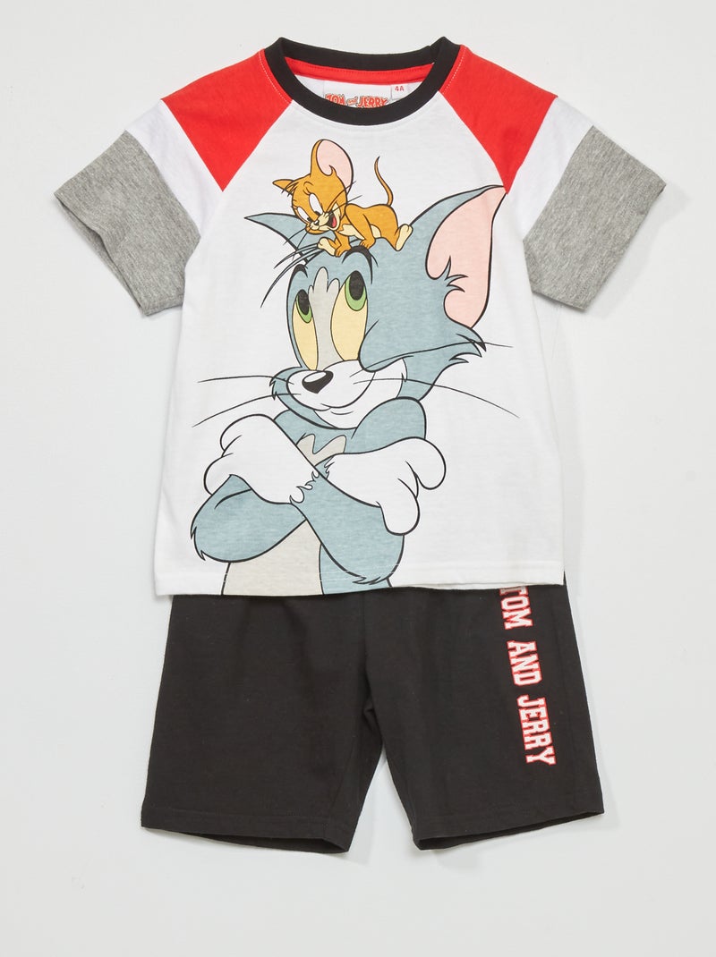 Korte pyjama 'Tom & Jerry' - 2-delig WIT - Kiabi