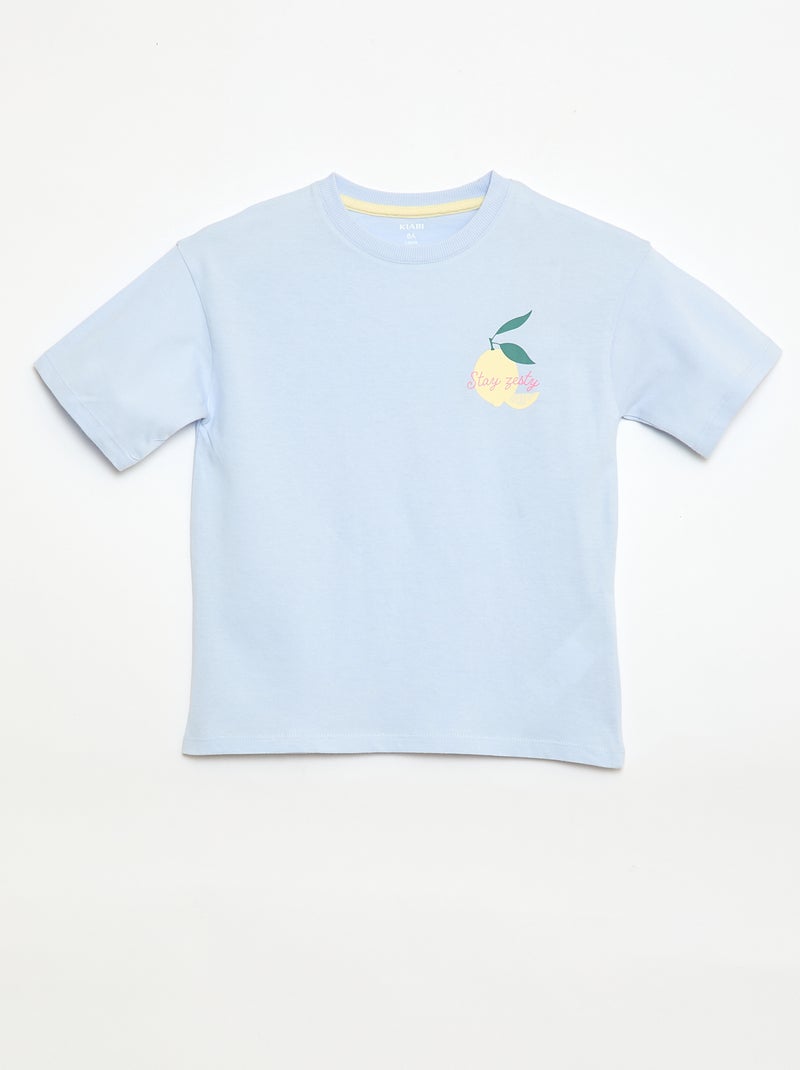 Korte pyjamaset - 2-delig Blauw - Kiabi