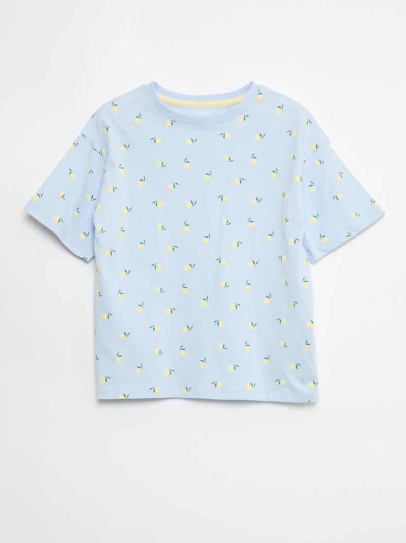 Korte pyjamaset - 2-delig Blauw - Kiabi