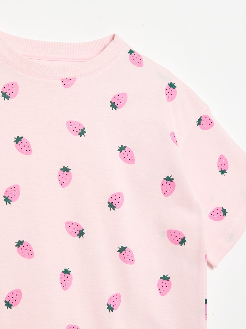 Korte pyjamaset - 2-delig Rose - Kiabi