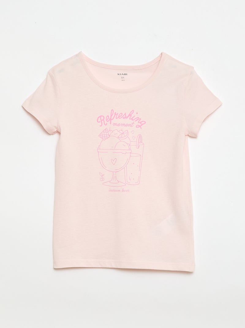 Korte pyjamaset - 2-delig Rose - Kiabi