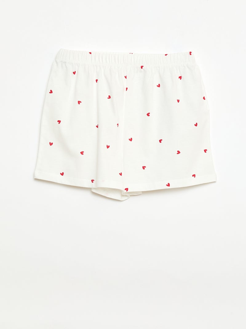 Korte pyjamaset - 2-delig Wit - Kiabi