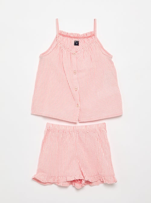 Korte pyjamaset - hemdje + short - 2-delig - Kiabi