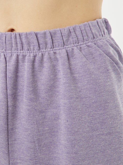 Korte pyjamaset - T-shirt met borduursel + short - 2-delig - Kiabi