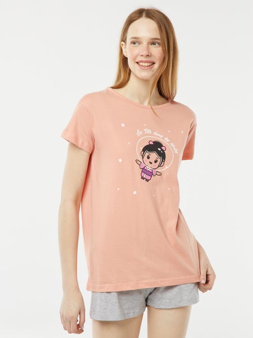 Korte pyjamaset - T-shirt + short - 2-delig - Kiabi